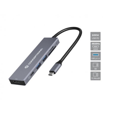 Conceptronic DONN23G Adaptador USB-C Multipuerto