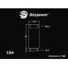 Bitspower Racord extensor 40mm Blanco Deluxe G1/5