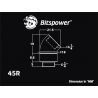 Bitspower Racord rotativo 45º Plata brillante 1/4"