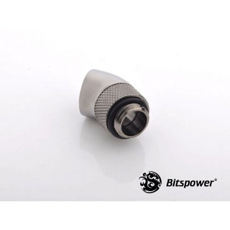 Bitspower Racord rotativo 45º Black Sparkle IG1/4