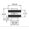 XSPC Racord de Compresión G1/4" a 3/8" ID, 1/2" OD Negro Cromado V2