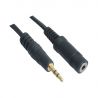 Cable audio jack 3,5" M-H 1.5m
