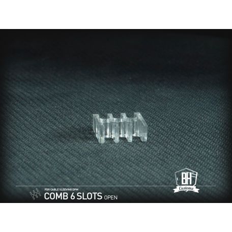 BH Custom cable comb abierto 6 slots transparente