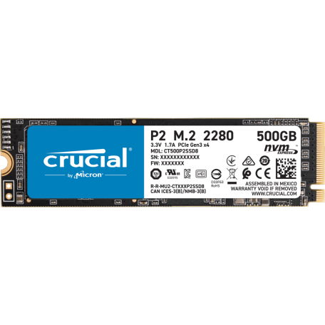 Crucial P2 500GB SSD M.2 NVMe PCIe
