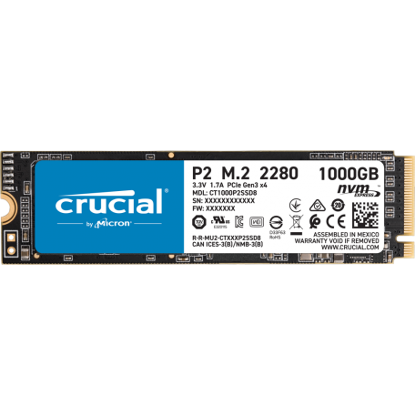 Crucial P2 1TB SSD M.2 NVMe PCIe