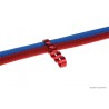 Alphacool Eiskamm Alu X5 Flat - Cable Comb Aluminio Plano de 4mm Rojo - 4Uds